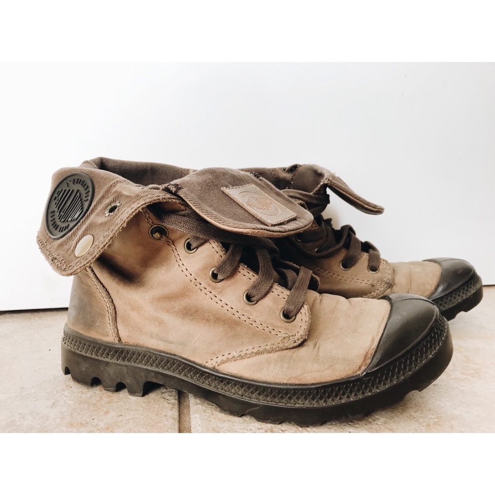 Leather Palladium Boots